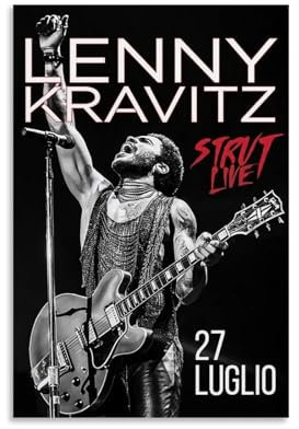 YSHCHEN Lenny Kravitz Leinwandposter, Motiv: beliebte Sänger und Sterne, Wandkunst, dekoratives Gemälde, Poster, 30 x 45 cm, ungerahmter Stil