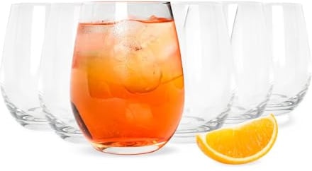 Sendez 6er Set Trinkgläser 570ml – Wassergläser, Saftgläser, Longdrinkgläser & Cocktailgläser aus hochwertigem Kristallglas