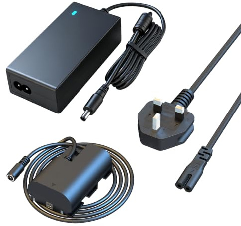 ACK-E6 AC Power Adapter Kit, DR-E6 DC Coupler LP-E6/ E6N/ E6NH Dummy Battery for Canon EOS R5 R6 R7 R5C, 5D Mark IV III II, 90D 80D 70D 60D, 5DS、5DS-R、6D 7D Mark II 、5DS 5DS-R Cameras