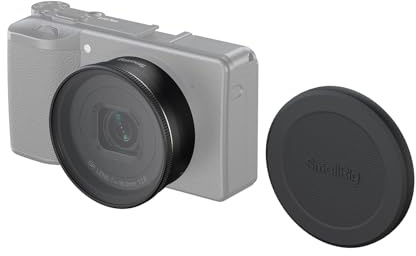 SMALLRIG UV-Filter und Sonnenblende All-in-One für RICOH GR IV GRIV mit silikonbeschützender Kappe, dedizierte Sonnenblende zur Reduzierung von Streulicht, Mehrschichtbeschichtungen, Kratzfest - 5679