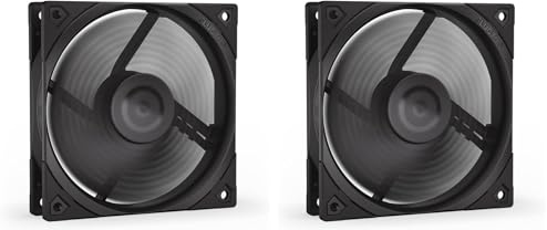 ENDORFY Fluctus 120 PWM – 120mm PC case fan, High airflow, FDB bearing, PWM control, 4-pin connector, Black (Pack of 2)