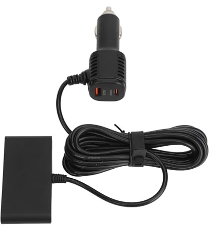 Jopwkuin Adattatore per Accendisigari USB per Caricabatteria da Auto Professionale di Tipo C 4 Porte USB 2 di Tipo C Cavo di Uscita DC12‑24V 3A da per la Ricarica 'auto