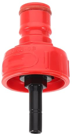 Veemoon Plastic Carbonation Cap Tee Adapter Red for Soda Bottle | Locking O-ring Included, Quick Connection and Easy Installation, for Outdoor Gatherings and Travel Brewing