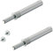 Gedotec Druckschnäpper Push-to-Open Anschlagpuffer zum Einbohren mit Gummi-Puffer | Kurz-Version grau | Türdämpfer mit Ausstoßweg 20 mm | 2 Stück - Möbel-Schnäpper Schrank-Tür mit Gegenplatte