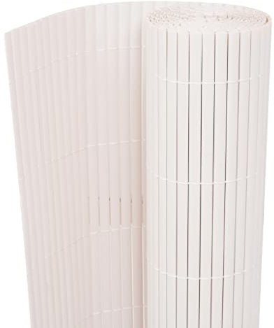 vidaXL Clôture de jardin double face PVC 150x500 cm Blanc