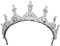 Damen Perle Kristall Hochzeit Haarband Braut Tiara Haarreif Krone Diadem Weiß