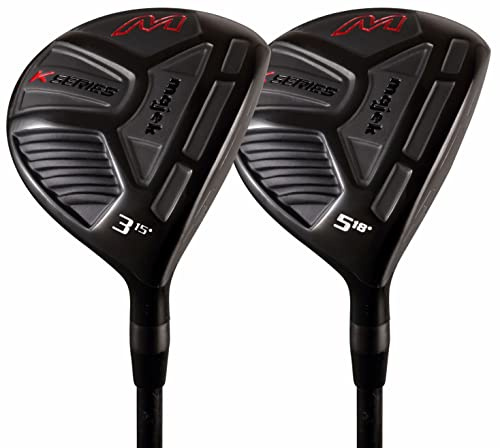 Senior Women's Majek K-Series 3 5 Wood Set Golf Clubs, Right Handed Premium Ultra Forgiving Senior Ladies Flex Graphite Shaft with Tour Velvet Grip