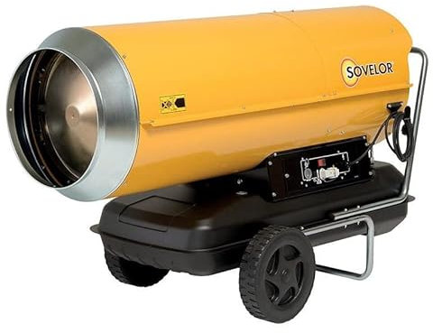 Sovelor - Chauffage Air pulsé mobile au fuel sur roues combustion directe 111Kw 230V/50Hz - HP110