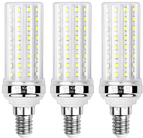 SAUGLAE 20W LED Mais Glühbirnen, 150W Glühlampen Äquivalent, 6000K Kaltweiß, 2300Lm, E14 Kleine Edison Schraube Glühbirnen, 3 Stück