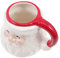 - Tazza da caffè portatile in ceramica con testa di Babbo Natale per bevande e bevande, ideale come regalo per Natale, festa di festa, 400 ml
