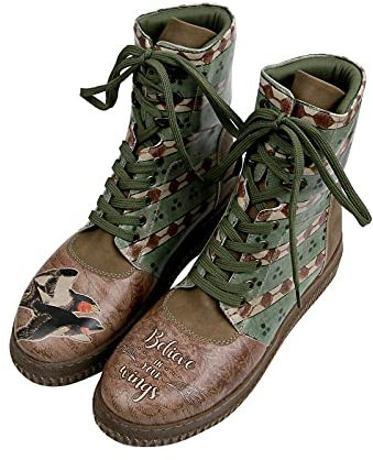 DOGO Vegane Damen Future Boots Stiefeletten - Believe in Your Wings 39