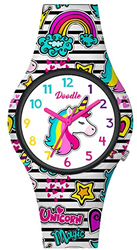 Doodle Watch Kinderuhr Einhorn Quarz mit Silikonband DO32010