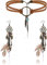 LOLIAS Boho Traumfänger-Ohrringe Drop Leder Choker Halskette Set für Frauen Handmade Retro Vintage Bohemian Feder Anhänger Dangle Stammes-Schmuck Geschenk