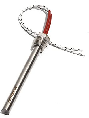 Heater thermocouple 12 * 100mm Size M16/16mm Immersion Cartridge Heater Tubular Heater 12V/24V 50W/100W/150W/200W/300W 201SUS Heating Element with Nut Replacement thermocouple