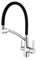YADLCR Grifo De Cocina De 3 Vías, Mezclador De Fregadero para Sistemas De Ósmosis, Grifos De Cocina De Latón 3 En 1 para Agua Potable con Doble Palanca, Giratorio De 360 ​​° (Color : Silver)