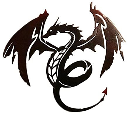 TiSkying Metall Drachen Wanddeko, Drachen Wanddekoration skulptur Schlafzimmer Wohnzimmer Dekoration
