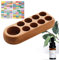 RoseFlower Bambus Ätherisches Öl Organisator Behälter Duftöle Display Ständer, 9 Löcher Aufbewahrungsboxen Raumdüftezubehör Koffer für Nagellack, Duftöle, Kosmetik, Duftöldiffusoren und Lippenstift