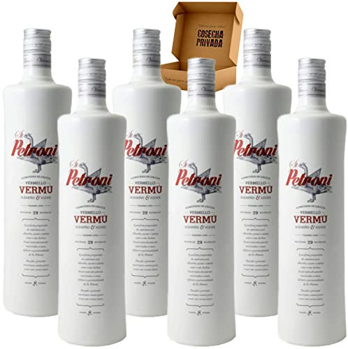 St Petroni Vermú - Envio 24h - El Mejor Vermut del Mundo - Vermouth Caja Regalo (Vermú Rojo - 6 Botellas)