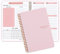 Moseem Wochenplaner, undatiert, A5-Planer, Notizbuch, Tagesplaner, To-Do-Liste, Tagebuch, Wochenzielplaner mit Gewohnheiten-Tracker, 52 Wochen, Planung für College, Arbeit, ADHS-Planer (Rosa)