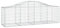 vidaXL Panier de Gabions Arqué Cage à Gabion Mur de Gabion Panier à Pierre Gabion pour Pierre Jardin Patio Extérieur 200x50x60/80 cm Fer Galvanisé