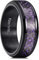 King Will Mens Spinner 8mm Stainless Steel Ring Anxiety Fidget Ring Black Celtic Dragon Purple Carbon Fiber Inlay Fidget Wedding Ring 12.5