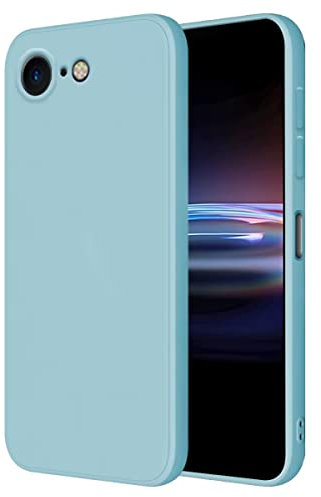 HONLEN Hülle für iPhone 7 / iPhone 8 / iPhone SE 2020 / SE 2022 Schutzhülle Case, (4.7 Inches) Liquid TPU Silicone Handyhülle mit Fallschutz Silikon Cover Hellblau