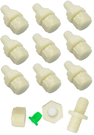 UtySty Lot de 10 bouchons de valve de vidange de réservoir d'eau avec bouchon de bouchon de 9,5 mm pour tuyau cannelé - Raccord de drainage pour réservoir d'eau - Pour carburant, gaz liquide