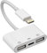 Charger Dongle USB to Lightning iPhone OTG Adapter(3in1)Cable Camera Card Reader Memory Stick Flash Drive Cord for Apple Ipad Air 14 13 12 11 Pro Max Mini XR X XS SE 8 7 Plus Mouse Keyboard Converter