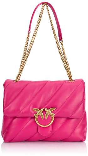 Pinko Love Puff Big CL Sheep Nappa, Borsa Donna, N17Q_Pink Antique Gold, Taglia Unica