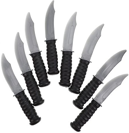 SAFIGLE 8 Piezas Cuchillo De Imitación De Juguete Juguetes del Día De Los Inocentes Broma Cuchillo Retráctil De Plástico Cortador De Fotos Cuchillo Falso De Polivinilo Cosplay Niño