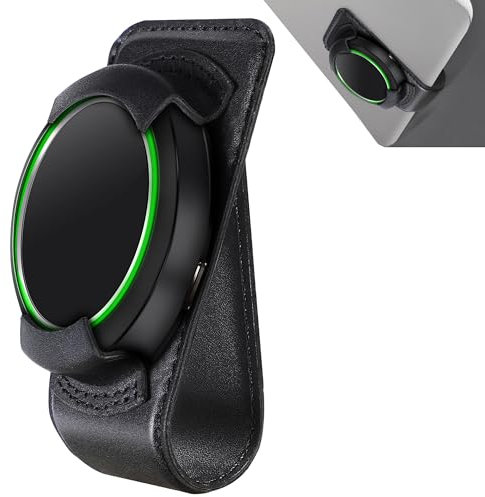 COCASES Halterung kompatibel mit Ooono Co-Driver No2, Sonnenblenden Clip aus Leder für Ooono NO2(Schwarz)