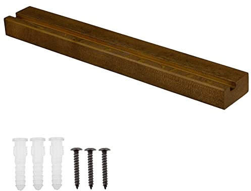 Walopola Mensola da parete in legno massiccio per dischi in vinile, supporto da parete per dischi in vinile, elegante bordo in legno massello, questa mensola per dischi in vinile può contenere dischi