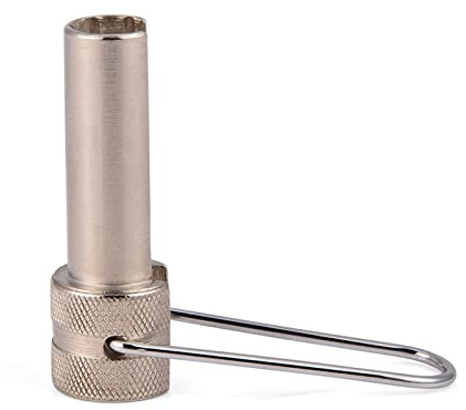 Acouto Koax-Schraubenschlüssel, 58 Mm, Catv-Sicherheits-F-Stecker-Werkzeug für Rg6, Rg59, Rg11, Koaxialkabel, Plattierter Kupfer-Koax-Sicherheitsschlüssel, Silber