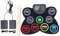 Elektrisches Schlagzeug-Pad, Tragbares Roll-Up-Drum-Kit mit Stereo-Lautsprechern, 10 Stunden Spielzeit, 7 Töne Zum Üben, Silikon-ABS-Material, 3,5-mm-Kopfhörerausgang,