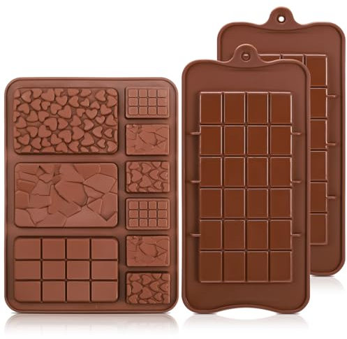 3 Stück Silikonformen Schokolade Silikon Schokoladenform Antihaft Schokoladenform Lebkuchenform Zubehör Für Süßigkeiten, Schokolade, Backen, Plätzchen