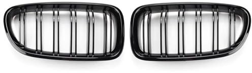 POMPOMPUR Für B&MW 5er F10 F11 F18 520d 530d 540i 2010-2017 Auto Glänzend Schwarzer Nierengrill Mit Doppellamellen-Renngrill Front Kühlergrille