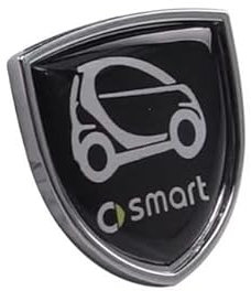 GAZIAM Auto Emblem Aufkleber für Smart EQ A453 2018 2019, 3D Metall Selbstklebende Logo Emblem Front Motorhaube Heckkoffer Abzeichen Emblem Außendekoration Styling Zubehör,G