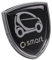 GAZIAM Auto Emblem Aufkleber für Smart EQ A453 2018 2019, 3D Metall Selbstklebende Logo Emblem Front Motorhaube Heckkoffer Abzeichen Emblem Außendekoration Styling Zubehör,G