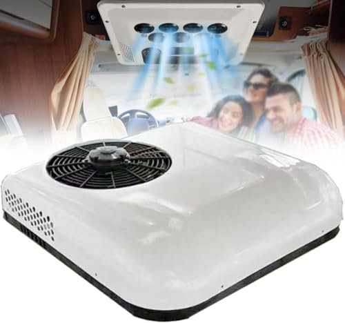 Aire Acondicionado para vehículos recreativos Aire Acondicionado de Techo para vehículos recreativos de 12 V/24 V para Camiones, Casas rodantes y caravanas, Aire Acondicionado para vehículos