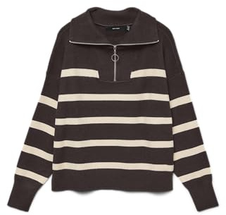 VERO MODA Vmsaba Stripe Ls Highneck Blouse Ga Noos