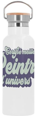 Bouteille Inox Gourde Thermo Isotherme - Certifié meilleur Peintre de l'univers Art Artiste Tableau - 500 ml (17 oz)