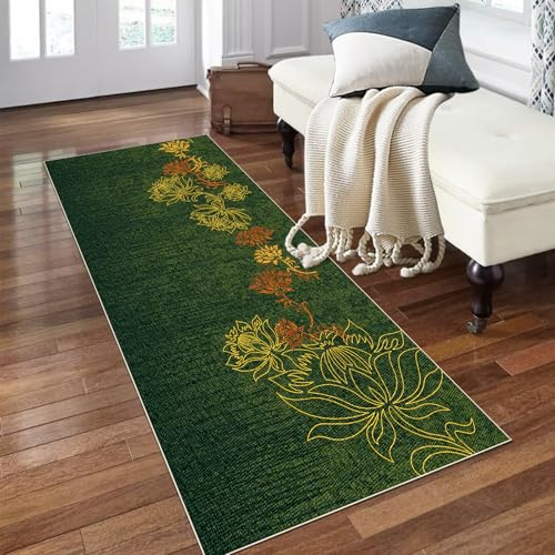 PaGuvFng Teppich Flurläufer Lang 80 x 160 cm Teppich Waschbar rutschfest Läufer Flur Teppich Läufer Flur für Wohnzimmer, Küche, Schlafzimmer Outdoor Teppich Läufer Flur rutschfest Eingangstürmatte