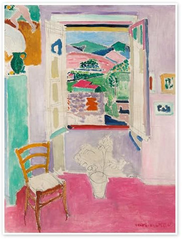 Offenes Fenster, 1911 Poster von Henri Matisse 90 x 120 cm Rosé Wandbilder Wanddeko