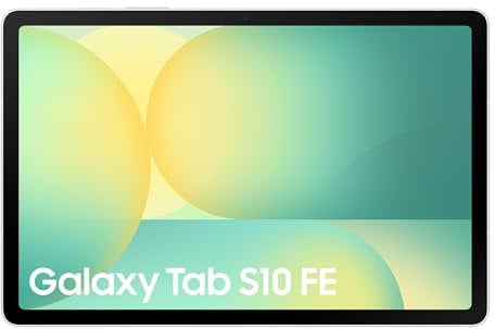 Samsung Galaxy S10 FE Android Tablet, Wifi, 128GB Storage, 8GB Memory, 10.9 Display, S Pen included, Long lasting Battery, Silver, 3 Year Samsung Extended Warranty (UK Version)