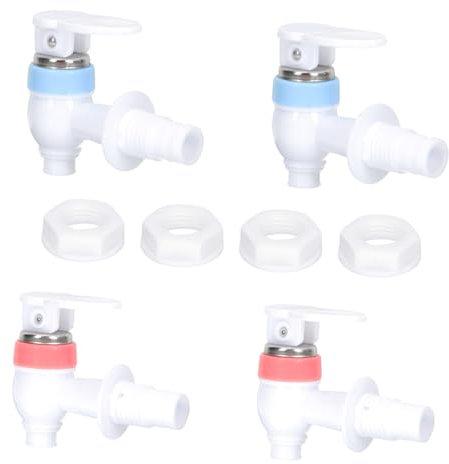 Lurrose 4 Ensembles Vanne de purificateur d'eau distributeur robinet les pièces froid Fontaine à eau carafe distributrice d'eau machine à eau plastique et silicone