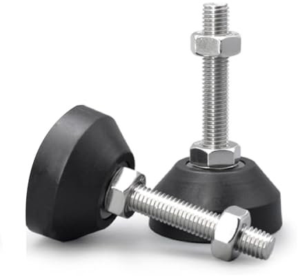 Verstellbare Möbelgleiter, 304 Edelstahl-Verstellschrauben, Edelstahl-Befestigungskappen (Chassis30*M5*100mm,1pcs)