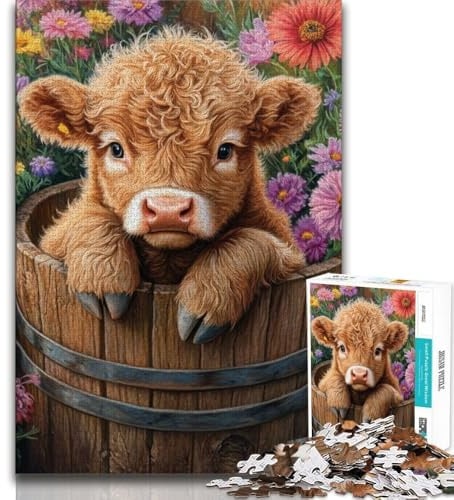 Puzzle 1000 Teile für Teenager, Farm Yak, 1000-teiliges Puzzle mit passendem Poster und Quizblatt für Kinder ab 14 Jahren (Größe 38x26cm)