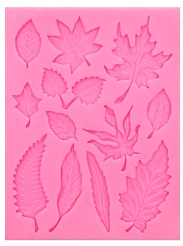 Leaf Silicone Moulds, Leaf Shaped Molds Silicone, Maple Tree Leaves Fondant Molds, Soft Resin Mold for Fondant, Cupcake, Chocolate, Candy, Sugar, Polymer Clay, DIY Craft