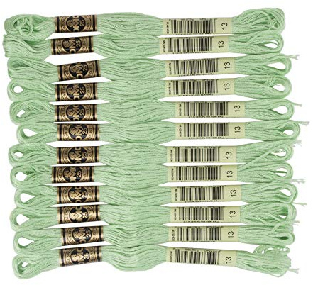 DMC DMC25B #25 Thread Embroidery Thread 12 Bundles #13 Green