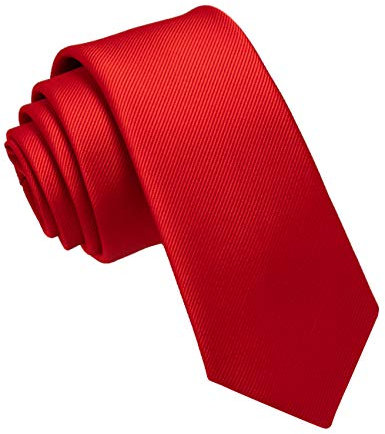 JEMYGINS Krawatte Rot schmale Krawatten für Herren seide Hochzeit Schlips (5)